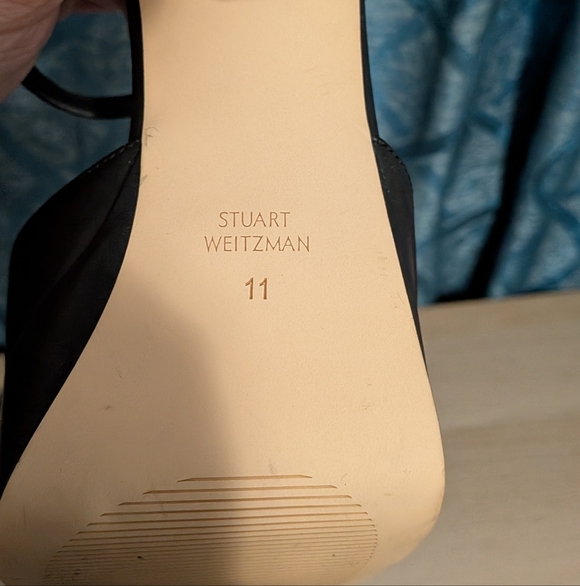 MAKE ANY OFFER NEW Stuart Weitzman Avenue 130mm Black Leather Heels Sz 11 - Picture 9 of 9